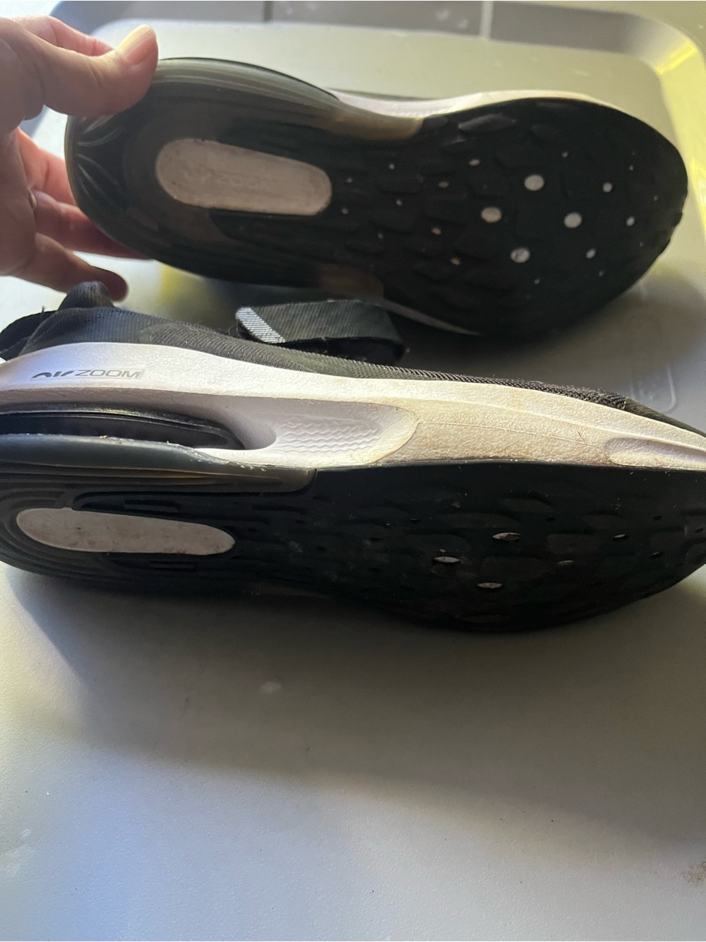 Nike Black Athletic Sneakers with White Swoosh - Picture 4 of 5